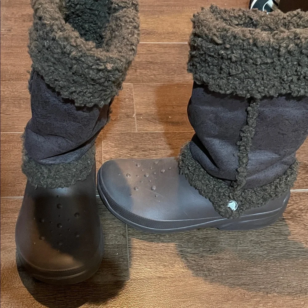 CROCS Dark brown Winter Boots - Picture 1 of 3